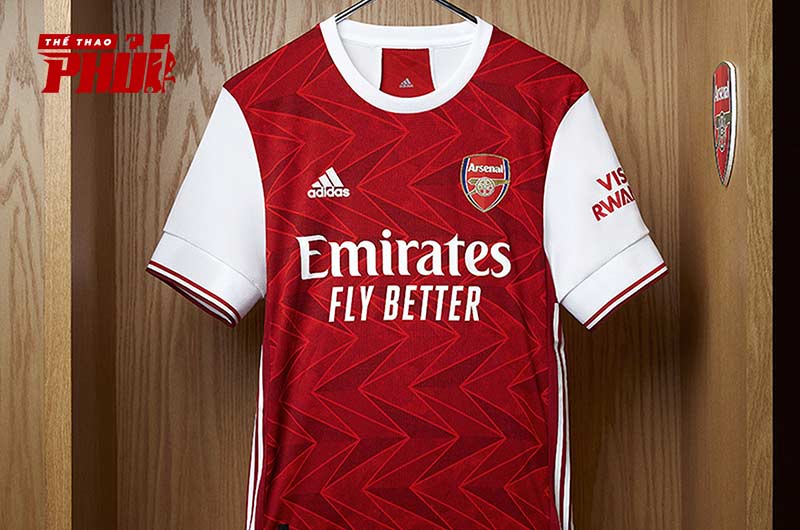 Họa tiết "Art Deco" trên mẫu áo sân nhà của Arsenal