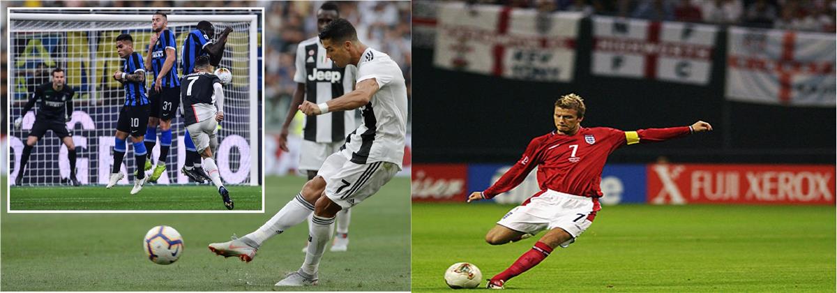 Ronaldo và Beckham là những cầu thủ sút phạt rất tốt