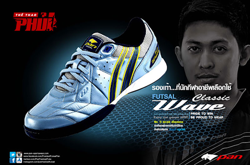 Thương hiệu giày Pan được các tuyển thủ Futsal Thái Lan sử dụng