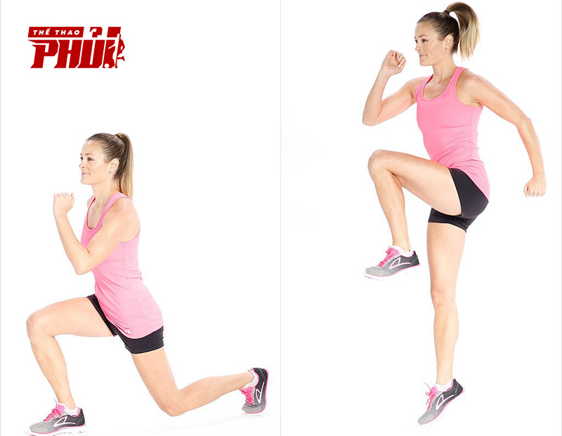 Curtsy Lunge to Reverse Lunge With Hop