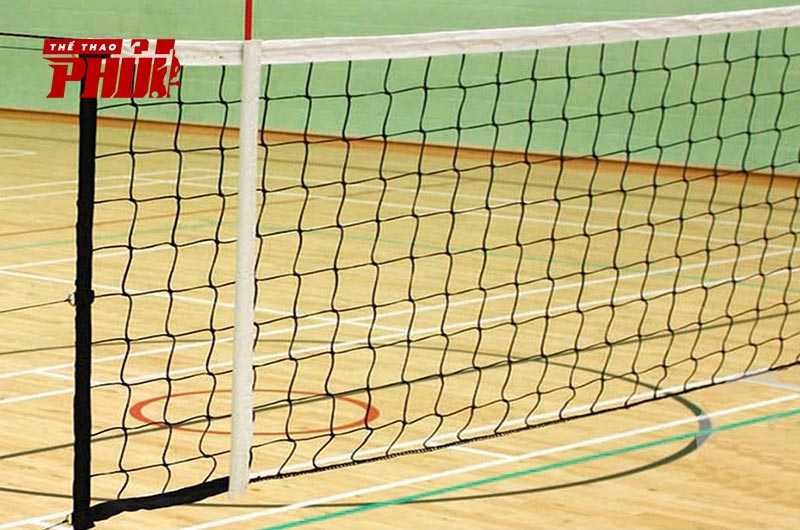 Lưới trong môn bóng chuyền hơi có thể thay đổi độ cao phù hợp với người chơi
